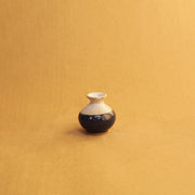 ceramic Bud Vase - White, Royal Blue